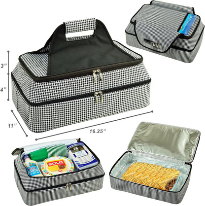 Picnic at Ascot Original Insulated Double Layer Thermal Food and Casserole Carrier- keeps Food Hot or Cold- Designed & Quality Approved in the USA