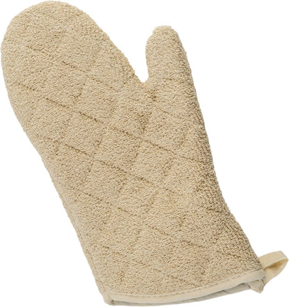 Winco Terry Oven Mitt, 13-Inch, Tan