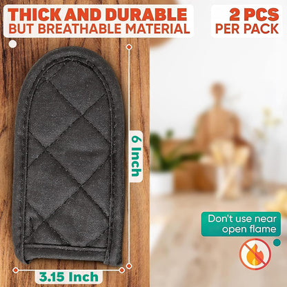 Cast Iron Skillet Handle Covers - 2Pcs Iron Skillet Heat Resistant Kitchen Pan Covers for Cooking Cast Accessories - Pot Handle Heat Resistant Sleeves Accessories