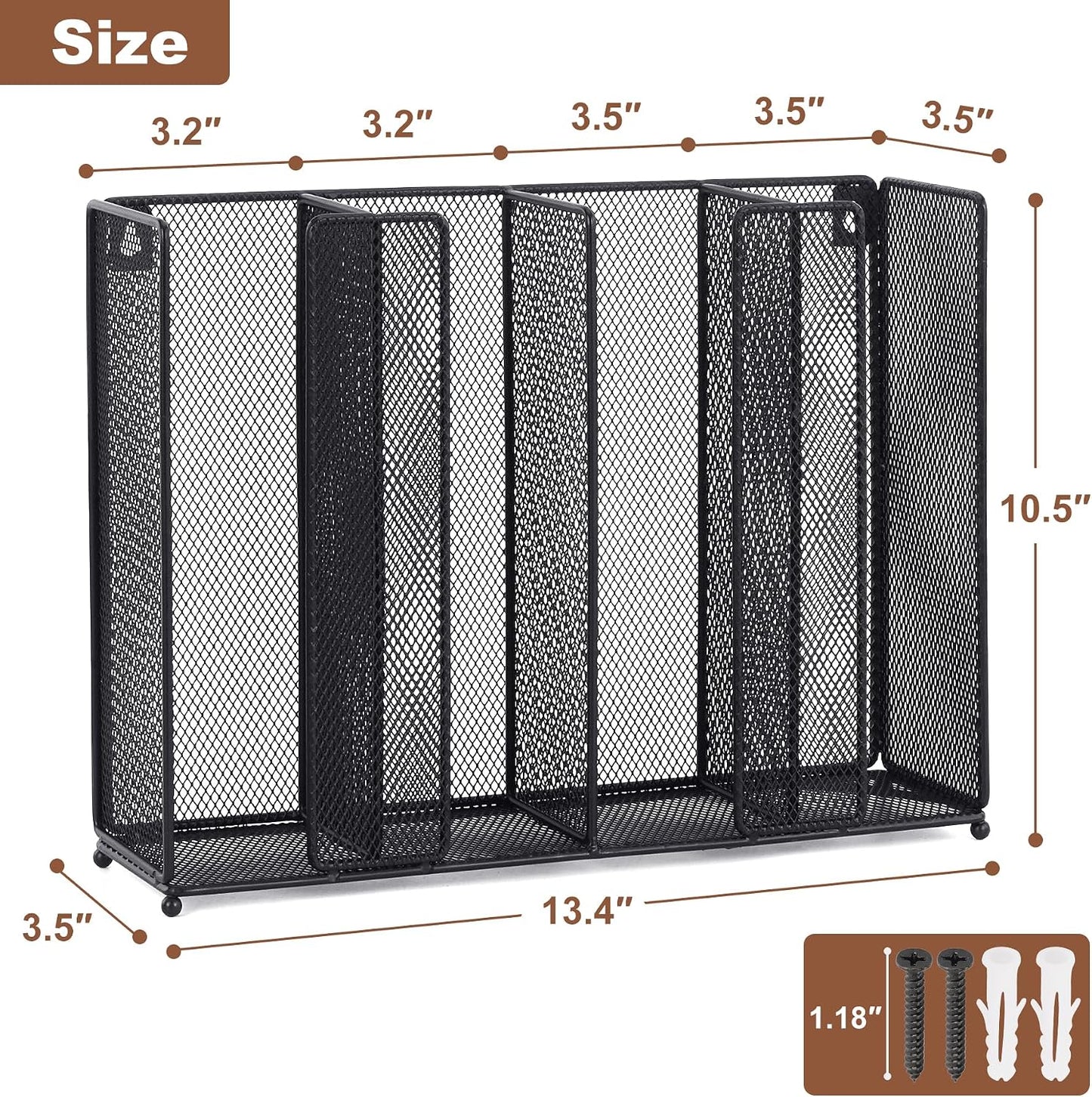 Sauce Cup Lid Organizer Wall Mount or Countertop, Disposable Plastic Portion Cup Holder Dispenser for Kitchen Restaurant Buffet, Fit 2 oz to 5.5 oz Jello Shot Cups & Condiment Cups, Black
