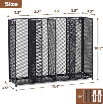 Sauce Cup Lid Organizer Wall Mount or Countertop, Disposable Plastic Portion Cup Holder Dispenser for Kitchen Restaurant Buffet, Fit 2 oz to 5.5 oz Jello Shot Cups & Condiment Cups, Black