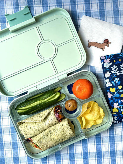 Yumbox Tapas Leakproof Bento Box, 5 Compartments, Antibes Blue | Large Capacity Design | Removable Compartment Tray | Easy-Open Single Latch | Ideal for Teens & Adults | Dishwasher-Safe Tray