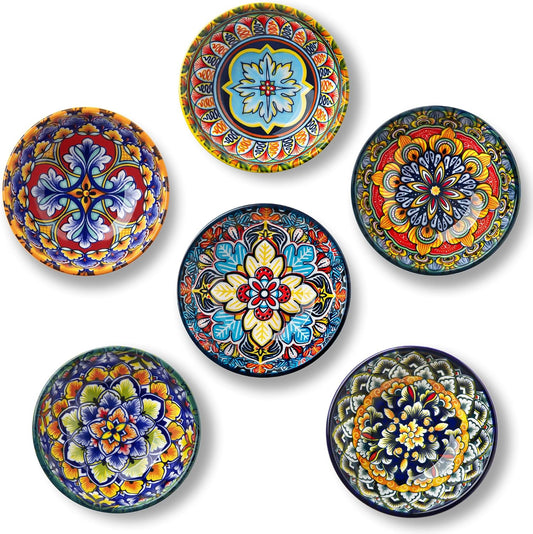 vancasso SIMI 2.7 Oz Ceramic Dipping Bowls Set of 6, Bohemian Sauce Bowls