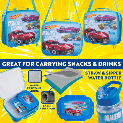 Get Trend SpongeBob Squarepants Water Bottle Lunch Box Lunch Bag Kids Set 3 Pcs Insulated Snack Bag for School Travel Gifts for Kids (Blue SpongeBob)