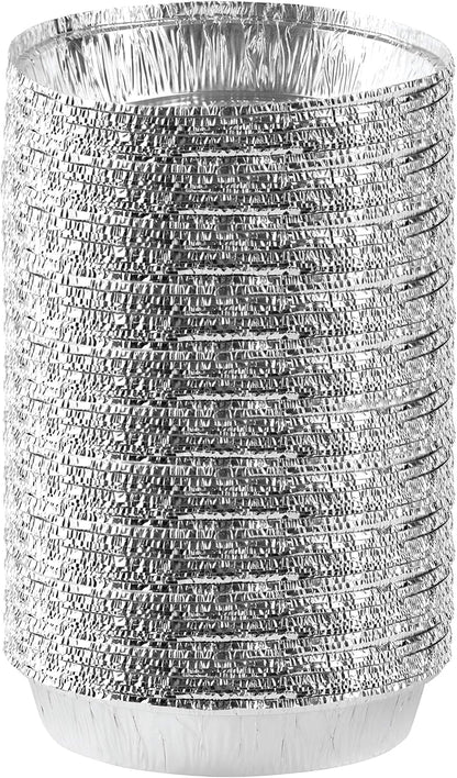 PLASTICPRO 6'' Inch Round Tin Foil Pie Pans Disposable Pack of 20