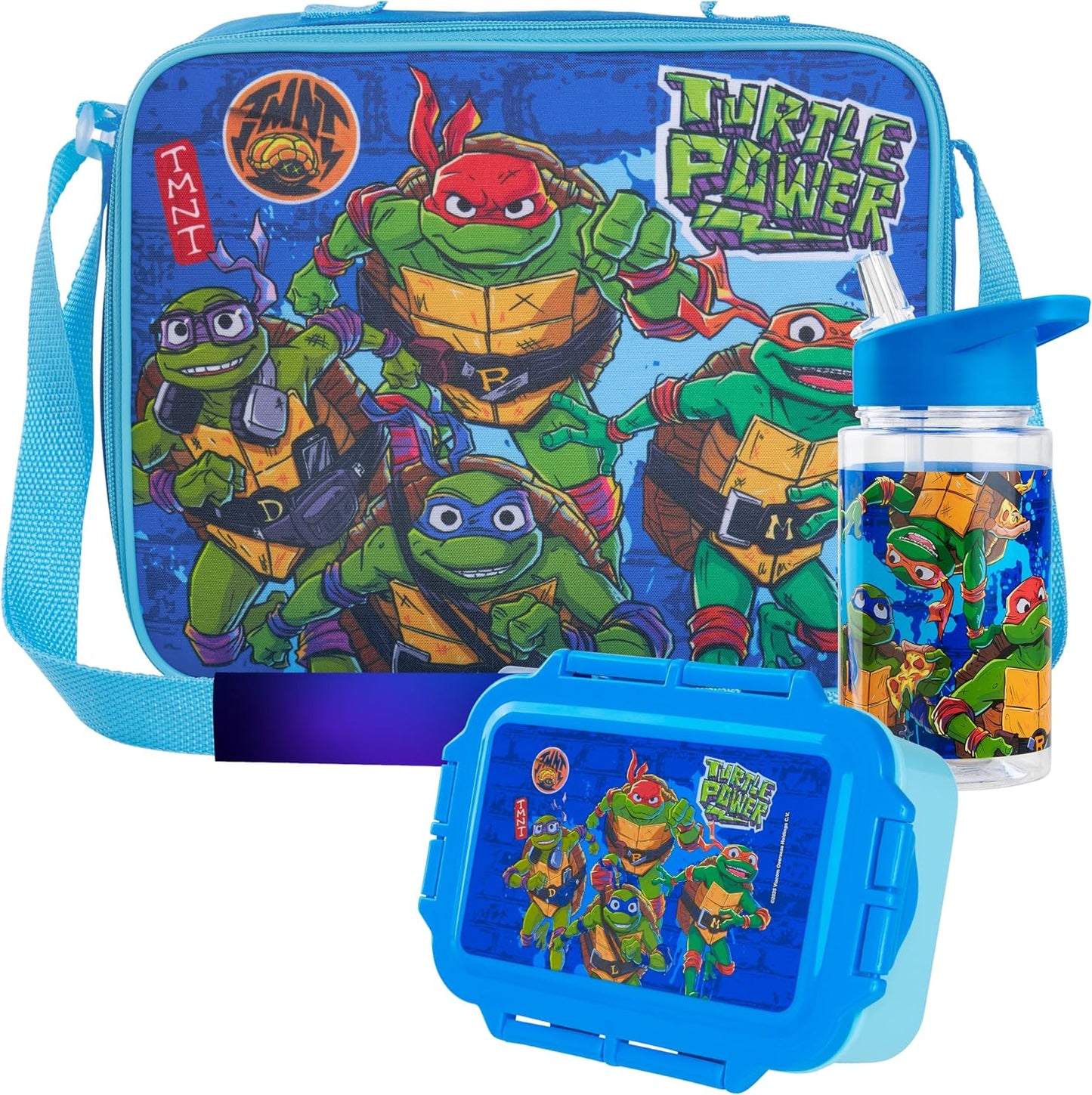 Get Trend SpongeBob Squarepants Water Bottle Lunch Box Lunch Bag Kids Set 3 Pcs Insulated Snack Bag for School Travel Gifts for Kids (Blue SpongeBob)
