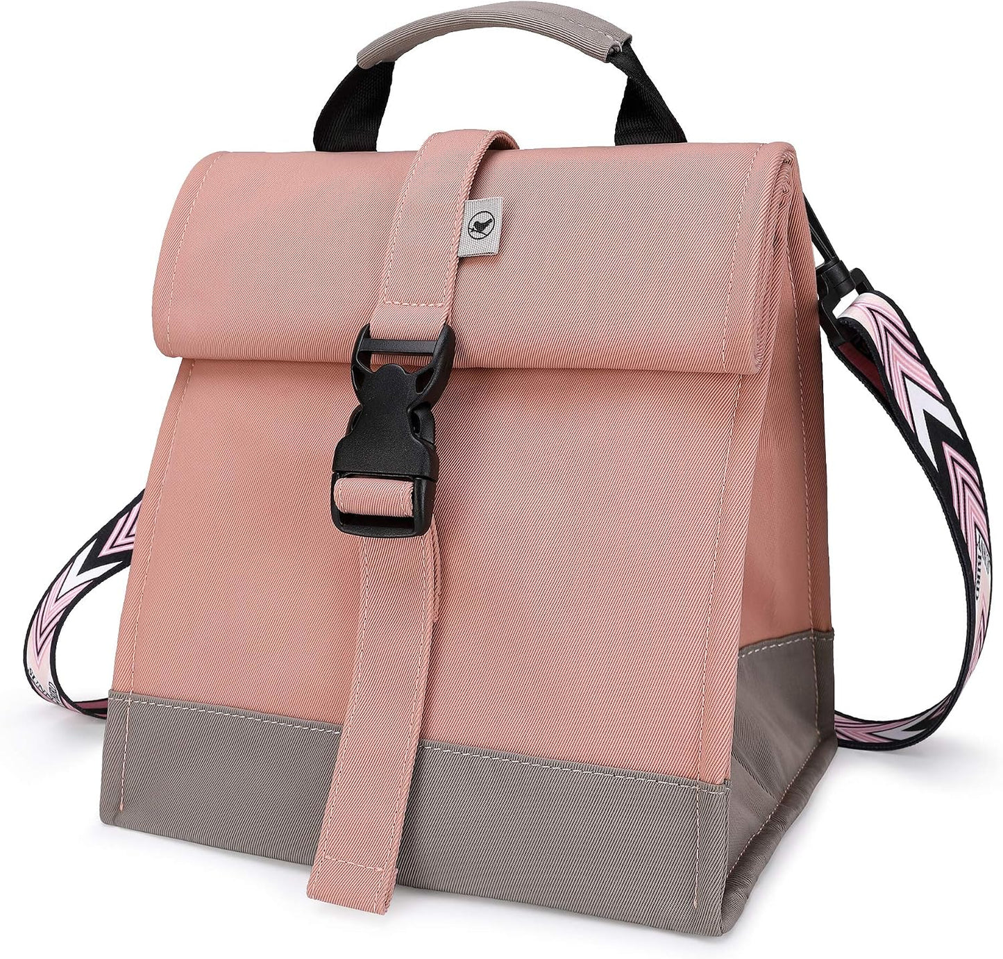 SUNNY BIRD Insulated Lunch Bag Pink Lunch Box Small Cooler Bag for Women, Girls, Adults and Teens (Pink)