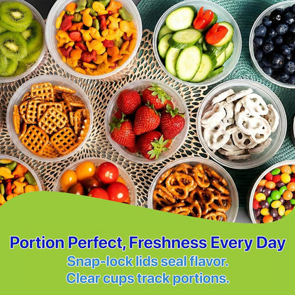 Food Storage Containers [10 Set] x [32 oz] Plastic Deli Containers with Lids Soup Meal Prep Containers | BPA Free | Stackable | Leakproof | Microwave/Dishwasher/Freezer Safe (10 Set, 32 oz)