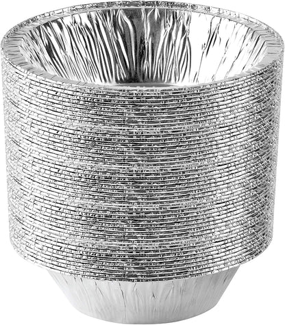 PLASTICPRO 6'' Inch Round Tin Foil Pie Pans Disposable Pack of 20