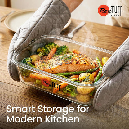 24pcs Set Food Storage Containers (12 Airtight & 12 Lids) | Glass Meal Prep Containers | Lunch Box | BPA Free, Leakproof Lids, Dishwasher, Microwave & Freezer Safe for Kitchen