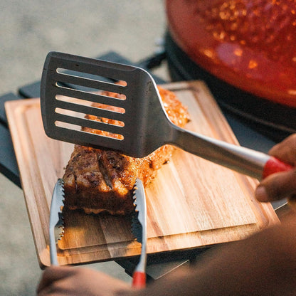Kamado Joe® Krafted™ Steel Bristle-Free Grill Brush with Scraper, 18-Inch Ergonomic Handle, Replaceable Head, Dishwasher Safe Stainless-Steel BBQ Cleaning Tool
