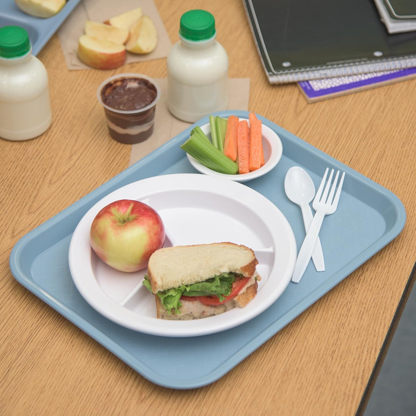 Carlisle FoodService Products CT101403 Cafe Standard Plastic Cafeteria/Fast Food Tray, NSF Certified, BPA Free, 14" Length x 10" Width, Black