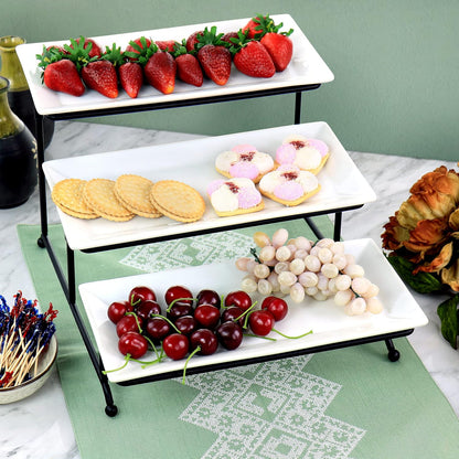 Elama Signature 12 1/4 Inch 6pc Lazy Susan Appetizer and Condiment Server Set
