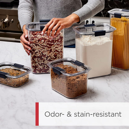 Rubbermaid Brilliance Pantry Airtight Food Storage Container, BPA-Free 7.8 Cup, Ideal for Brown Sugar - Efficient, Leak-Proof and Dishwasher-safe