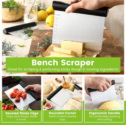 Spring Chef Stainless Steel Dough Blender & Biscuit Cutter Set for Baking
