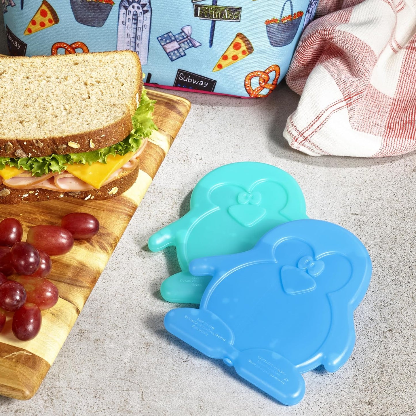 Cool Coolers Kids Lunch Box Ice Packs, Slim Ice Packs for Lunch Bags, Lunch Ice Packs ReusableMulticolored 4 Pack (Butterfly)