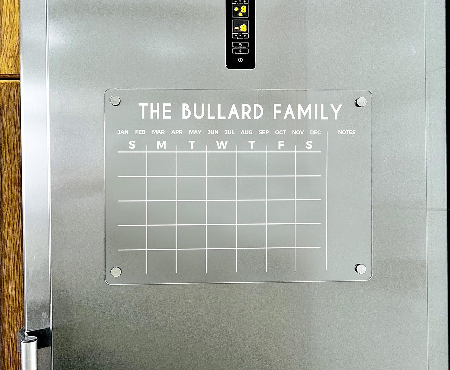 REFRIGERATOR PLANNER - Magnetic Fridge Personalized Calendar 2026, Calendar, Monthly and Weekly Fridge Calendar 2026 with Marker, Personalized Note Board