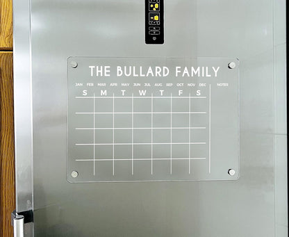 REFRIGERATOR PLANNER - Magnetic Fridge Personalized Calendar 2026, Calendar, Monthly and Weekly Fridge Calendar 2026 with Marker, Personalized Note Board