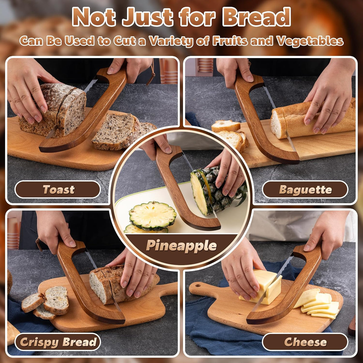 Sourdough Bread Knife for Homemade Bread Cutter, Bread Slicer for Homemade