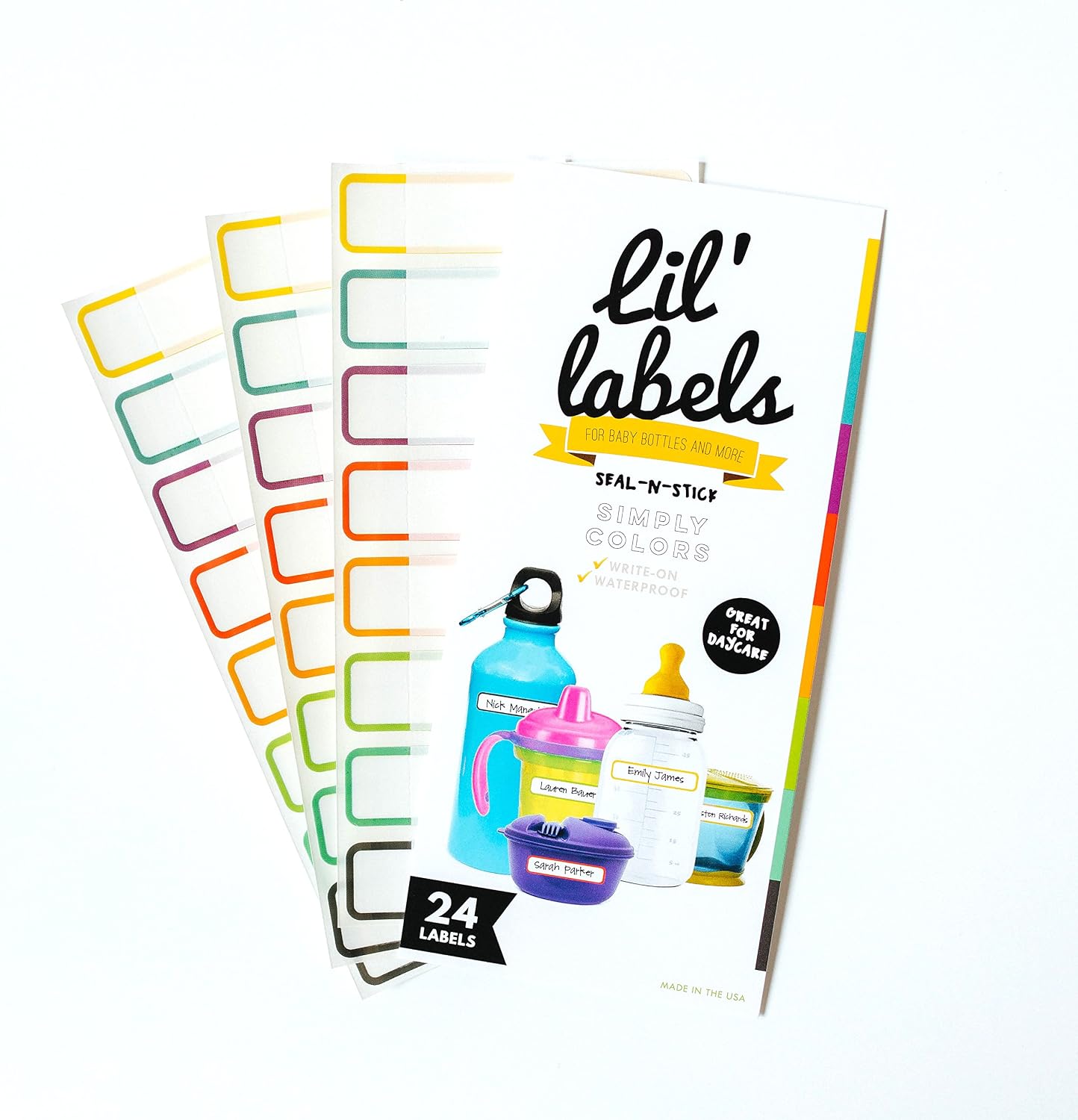 Removeable, Write-On Food Labels, Waterproof, Multipurpose, Freezer Safe, Self-Laminating Label, Dishwasher-Safe for Home Organization and Kitchen Labels (All-Purpose White), Made in The USA