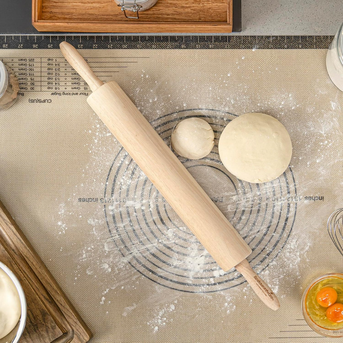 Restaurantware 12 in Wood Beech Asian Dowel Rolling Pin