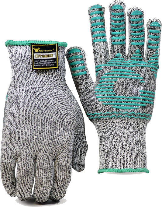 G & F Products Cut Resistant Gloves with Anti-Slip Silicone Blocks, Protective Gloves for Kitchen, Wood Carving, Carpentry, Food Grade, Medium, 1 Pair, Model: 77100M1pair
