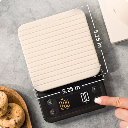 Greater Goods Coffee Scale with Timer, 0.1g Precision for Espresso & Matcha
