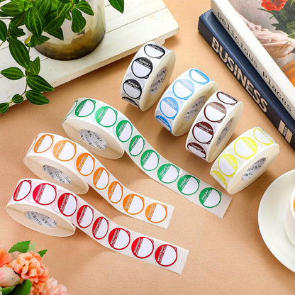 Sayglossy 7000 Pcs Day of Week Label Food Label Monday Through Sunday Management Inventory Sticker Removable Weekly Self Adhesive Date Dot Sticker for Restaurant Kitchen Container (Square)