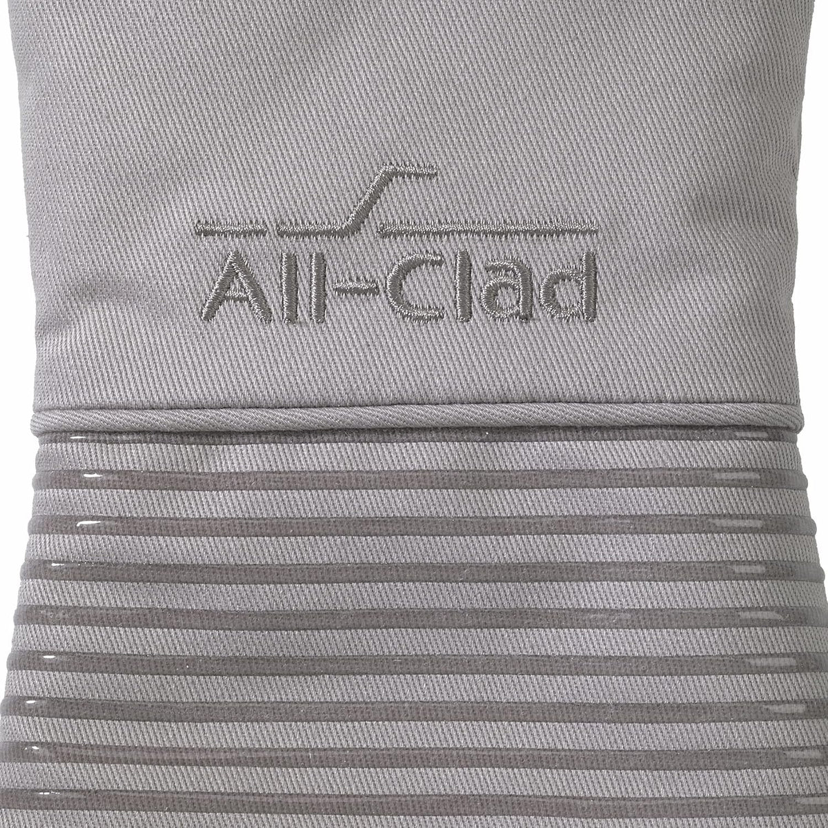 All-Clad Silicone Oven Mitts: Heat Resistant up to 500 Degrees - 100% Cotton & Silicone, 14"x7" Oven Mitt for Kitchen and Barbeque, Pewter