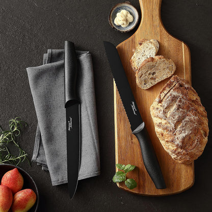 Marco Almond Kitchen Knife Set Chef Knife Set Black