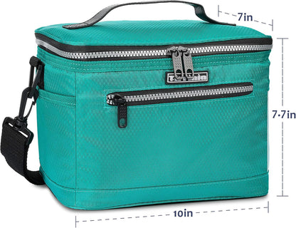 Tirrinia Insulated Lunch Box for Men/Women, Leakproof Lunch Bag for School Work, Large Lunch Tote Kids Boys Girls Student Back to School, Soft Cooler Office Picnic Beach Camping for Adults, Charcoal