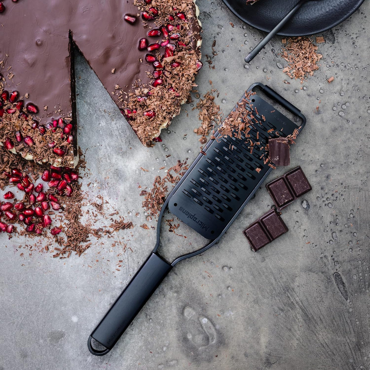 Microplane Kitchen Zester Grater with a Stainless-Steel Blade - Made in USA, for citrus, parmesan, ginger, chocolate & nutmeg from the Black Sheep Series