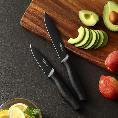 Marco Almond Kitchen Knife Set Chef Knife Set Black