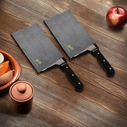 EVERPRIDE Butcher Chef Knife Edge Guard - Wide Knives Blade Edge Protectors - Meat Cleaver Knife Sheath - BPA-Free Chef Knife Cover Fits Blades Up To 8” x 4” – Knives Not Included