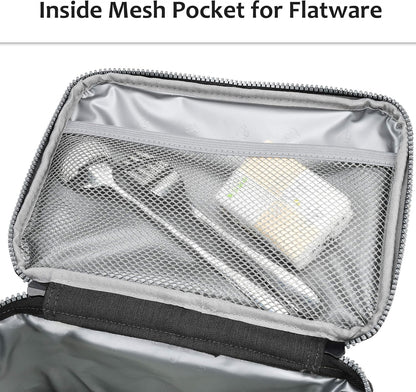 Tirrinia Insulated Lunch Box for Men/Women, Leakproof Lunch Bag for School Work, Large Lunch Tote Kids Boys Girls Student Back to School, Soft Cooler Office Picnic Beach Camping for Adults, Charcoal