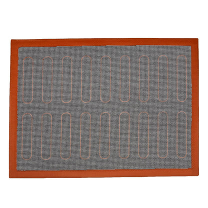 Amazon Basics Non-Stick Silicone Baking Mat, Non-Slip, Heat Resistant, for Dough Rolling, Reusable, Easy to Clean, Rectangular, 15.7" x 11.8", Black/Red/White, 2 Pack