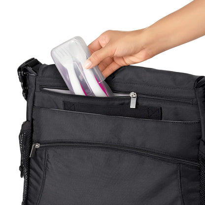 OXO Tot Plastic Fork & Spoon Set With Travel Case- Pink