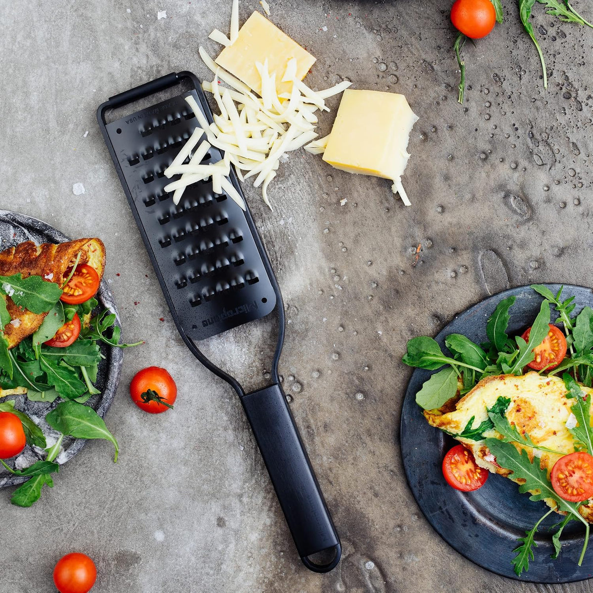 Microplane Kitchen Zester Grater with a Stainless-Steel Blade - Made in USA, for citrus, parmesan, ginger, chocolate & nutmeg from the Black Sheep Series