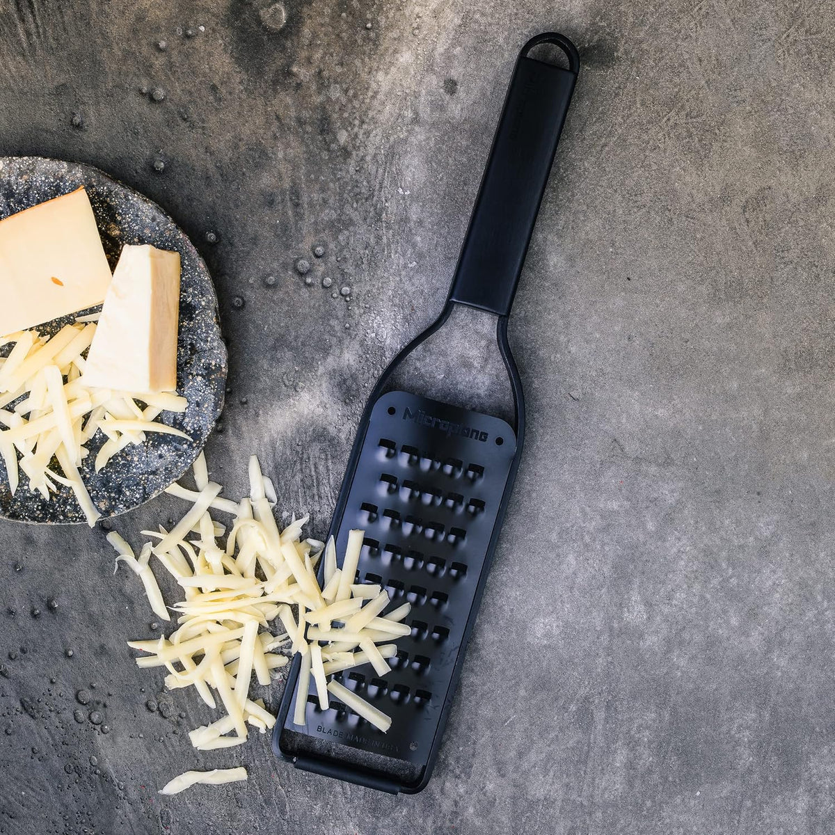 Microplane Kitchen Zester Grater with a Stainless-Steel Blade - Made in USA, for citrus, parmesan, ginger, chocolate & nutmeg from the Black Sheep Series