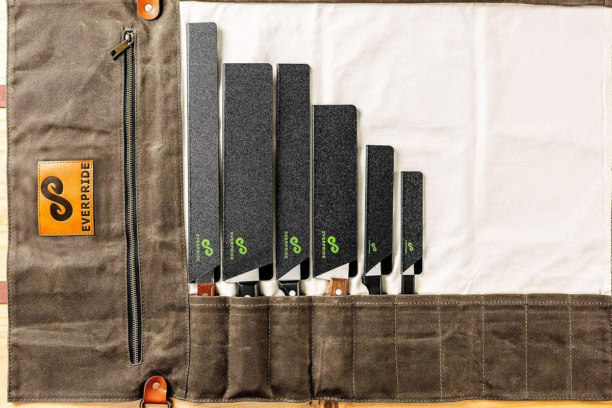 EVERPRIDE Chef Knife Sheath Set Universal Blade Edge Cover Guards for Chef’s and Kitchen Knives – Durable, BPA-Free, Felt Lined, Sturdy ABS Plastic – Knives Not Included