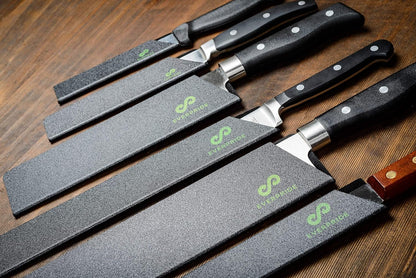 EVERPRIDE Chef Knife Sheath Set Universal Blade Edge Cover Guards for Chef’s and Kitchen Knives – Durable, BPA-Free, Felt Lined, Sturdy ABS Plastic – Knives Not Included