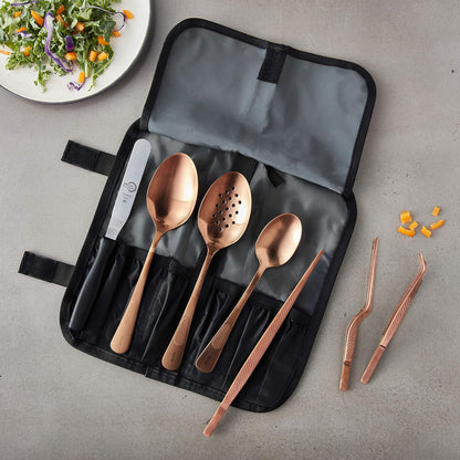 Mercer Culinary 8 Piece Plating Set, Matte Black