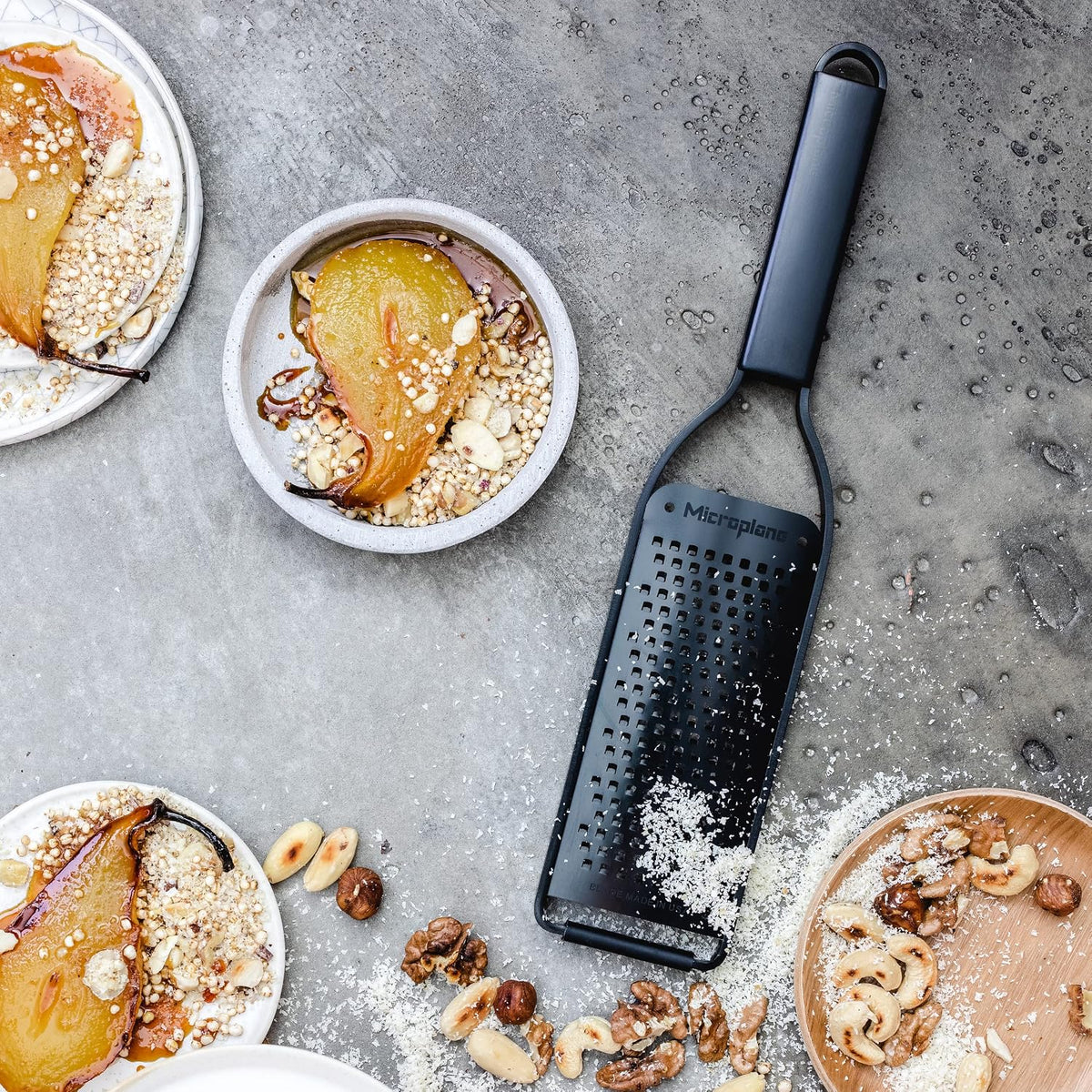 Microplane Kitchen Zester Grater with a Stainless-Steel Blade - Made in USA, for citrus, parmesan, ginger, chocolate & nutmeg from the Black Sheep Series