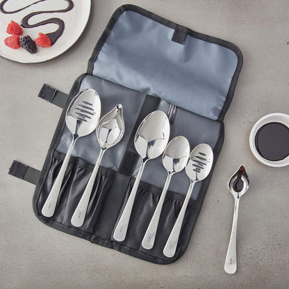 Mercer Culinary 8 Piece Plating Set, Matte Black