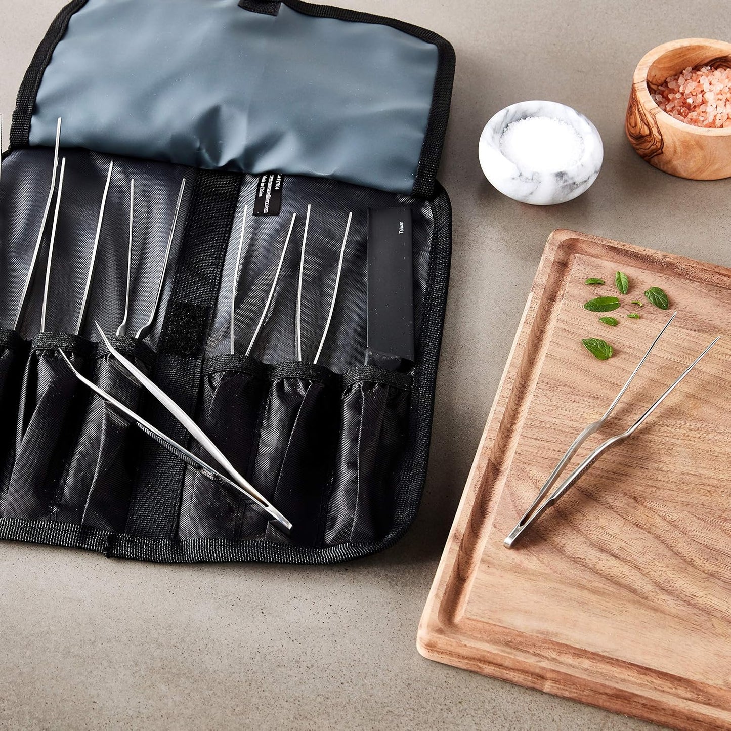 Mercer Culinary 8 Piece Plating Set, Matte Black