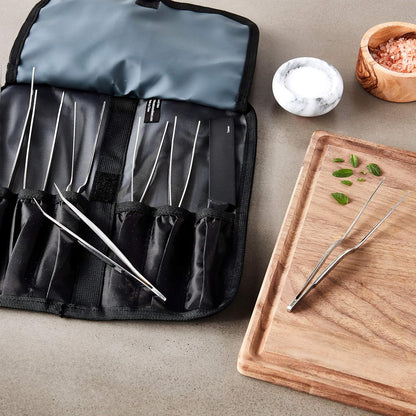 Mercer Culinary 8 Piece Plating Set, Matte Black