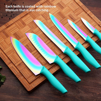 Marco Almond Kitchen Knife Set Chef Knife Set Black