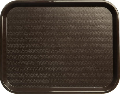Carlisle FoodService Products Café Cafeteria Tray, Fast Food Tray for Restaurant or Commercial Use, 14" x 18", 1 Count, Black