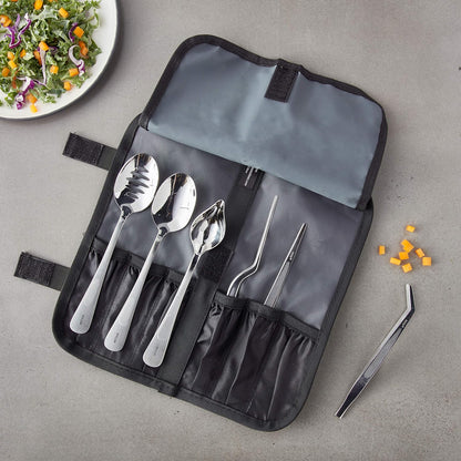 Mercer Culinary 8 Piece Plating Set, Matte Black