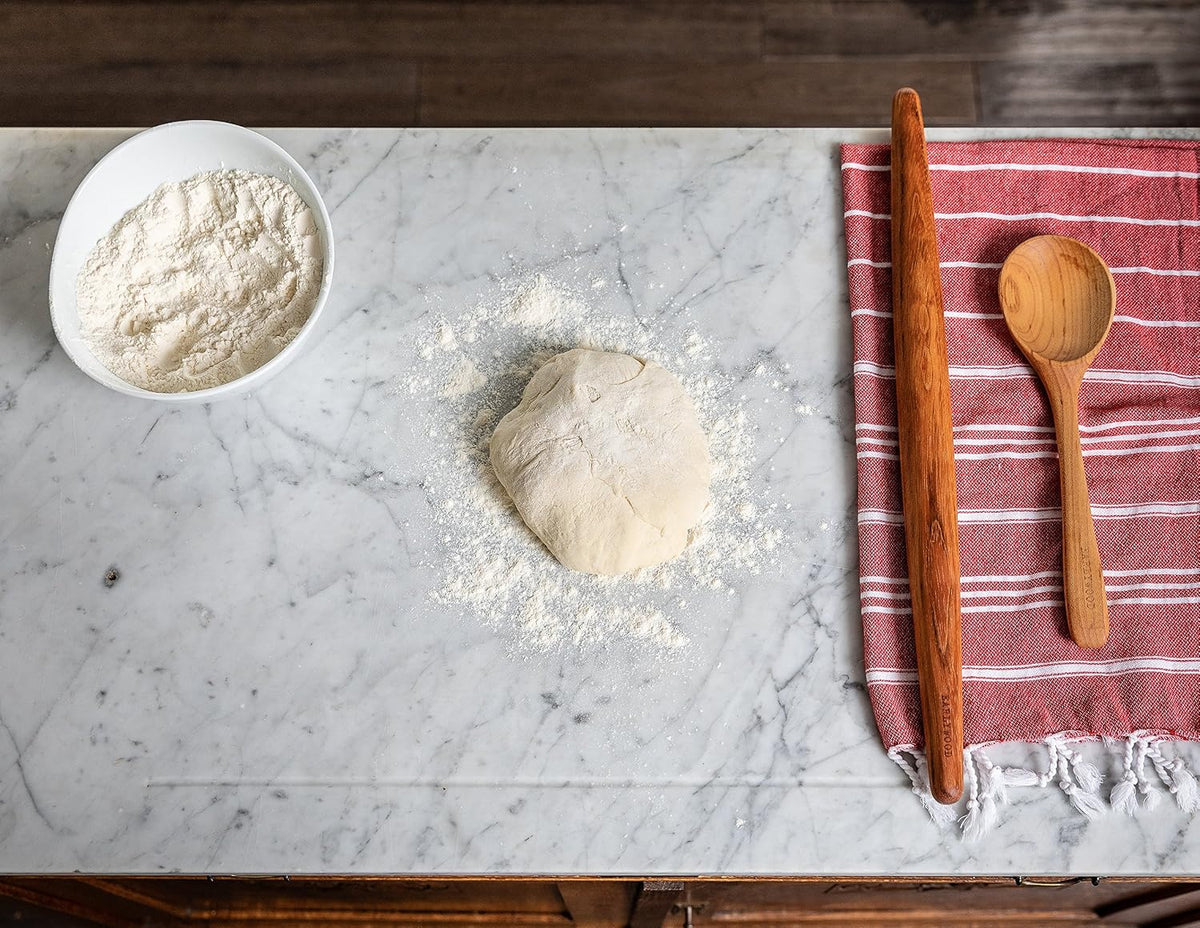 Earlywood French Rolling Pin - Tapered Wooden Rolling Pin for Baking Pizza, Pastry Dough or Pasta - Hard Wood French Roller Baking Pin Made in USA - Jatoba